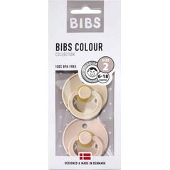 Bibs Smoczek Uspokajający Hevea 2-pack Blush Vanilla M 6m+