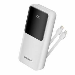 VENTION 20.000mAh Power Bank (Micro-USB + USB-C + USB-A + USB-A) with Built-In Type-C and Lightning Cables 22.5W White Led Display Type (FHPW0) (VENFHPW0) έως 12 άτοκες Δόσεις
