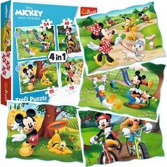 Trefl Puzzle 4w1 Fajny dzień Mickiego / Disney Standard Characters 34604 Trefl p8