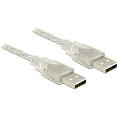Kabel USB Delock USB-A - USB-A 2 m Przezroczysty (83889)