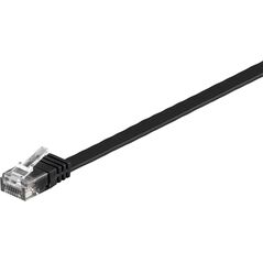 MicroConnect RJ-45/RJ-45 kat.6 U/UTP Czarny 1.5m (V-UTP6015S-FLAT)