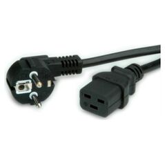 Kabel zasilający Value VALUE Kabel zasilający z uziemieniem - IEC320-C19 16A, czarny, 2 m