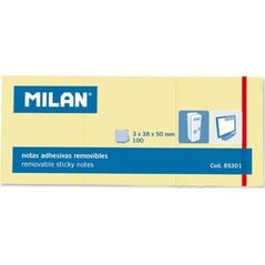Milan Karteczki samoprzylepne 3x38x50/100K żółte MILAN