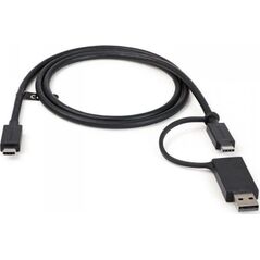 Kabel USB StarTech USB-A + USB-C - USB-C 1 m Czarny (USBCCADP)