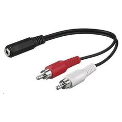 Kabel PremiumCord Jack 3.5mm - RCA (Cinch) x2 1.5m czarny (kjackcinb2)