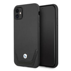 Original Case IPHONE 11 BMW Hardcase Leather Perforate (BMHCN61RSWPK) black 3666339011802