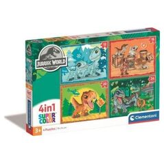 Clementoni CLE puzzle 4w1 SuperKolor Jurassic World 21521
