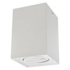Lampa sufitowa Maclean Punktowa oprawa natynkowa halogenowa GU10 MCE426 W, kolor biały, 80x80x115mm, kwadratowa, aluminiowa