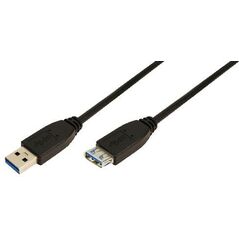 Kabel USB LogiLink USB-A - USB-A 1 m Czarny (CU0041)