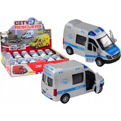 LeanToys Auto Policyjne 1:32 Otwierane Drzwi Światła Dźwięki Napęd