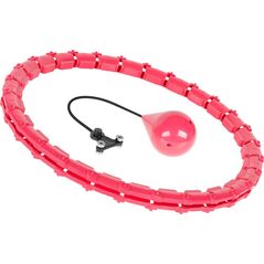 Rebel Smart Hula Hop odchudzające koło z wypustkami i obciążeniem 50cm, różowe, REBEL ACTIVE