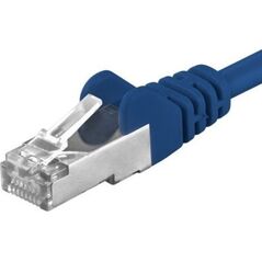 PremiumCord PREMIUMCORD Patch kabel CAT6a S-FTP, RJ45-RJ45, AWG 26/7 0,5m niebieski