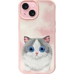 Nimmy iPhone 15 6.1" Case Pink Big Eyed Pet 2.0 Cat