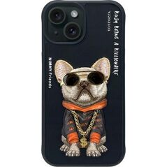 Nimmy iPhone 15 6.1" case black/black Glasses Cool Dog
