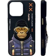 Nimmy case iPhone 15 Pro Max 6.7" black/black Cool&Cute 2.0 Monkey