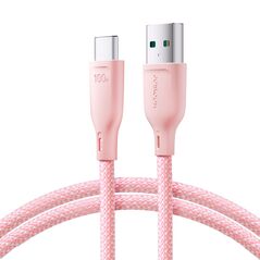 Joyroom Multi-Color Series SA34-AC6 USB-A / USB-C 100W cable 1m pink