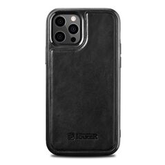iCarer Leather Oil Wax Apple iPhone 12 Pro Max black