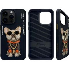 Nimmy iPhone 15 Pro Max 6.7" Case Black Glasses Cool Dog