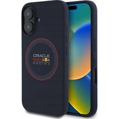 Red Bull RBHMP16M24SIILVR iPhone 16 Plus 6.7" Hard Case Navy Silicone Red Ring MagSafe