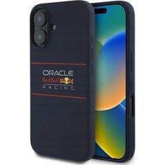 Red Bull RBHMP16M24SIHSRV iPhone 16 Plus 6.7" Hard Case Navy Silicone Horizontal Logo MagSafe