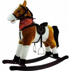 Lean Sport Koń Na Biegunach 74cm Jasny Brąz