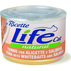Life Pet Care LIFE CAT pusz.150g TUNA+ANCHOVIES+SALMON LA RICETTE /24