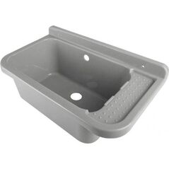 Zlewozmywak Hydroland  1-komorowy gospodarczy 50 x 34cm szary (ZLEW.50.SZ)