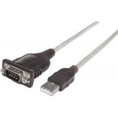 Kabel USB Manhattan USB-A - RS-232 0.45 m Przezroczysty (205153)