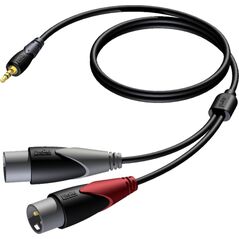 Kabel Procab Jack 3.5mm - XLR x2 1.5m czarny (CLA712/1.5)