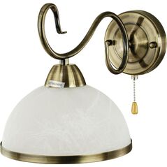 Kinkiet Mdeco Klasyczna lampa ścienna ELM8675/1 21QG z włącznikiem mosiądz