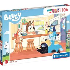 Clementoni CLE puzzle 104 maxi SuperKolor Bluey 27169