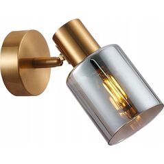 Kinkiet Italux Italux Santia SPL-65342-1-BRO-SG kinkiet lampa ścienna 1x40W E14 dymiony/miedziany