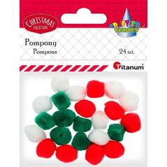 Titanum Pompony akrylowe mix 24 szt.