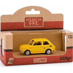 Daffi Pojazd PRL Fiat 126p żółty