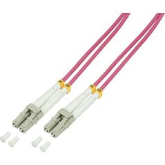 LogiLink LogiLink Glasfaser Patchkabel OM4 50/125Á LC-LC  50m pink
