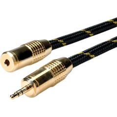Kabel Roline Jack 3.5mm - Jack 3.5mm 2.5m czarny złoty (11.09.4753)