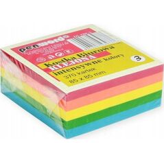 Polsirhurt Kostka biurowa klejona 370 kartek 85x85x35mm intensywne kolory KBK-03