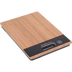 Waga kuchenna Excellent Houseware Waga kuchenna elektroniczna płaska bambusowa 5kg uniwersalny