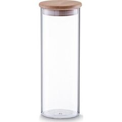 Zeller Zeller, Szklany pojemnik z bambusową pokrywką, 1600 ml
