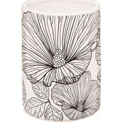 5five Kubek na szczoteczki do zębów BLACKFLORA, ceramiczny