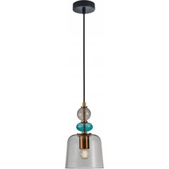Lampa wisząca Italux Italux Namos PND-27092B-MC-BRO lampa wisząca zwis nowoczesna modern metalowa szklany klosz dymiony miska 1x40W E27 czarna/multikolor