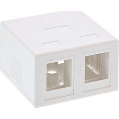 InLine InLine® Surface Mount Box for keystone 2x RJ45, white