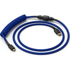 Kabel USB Glorious PC Gaming Race USB-A - USB-C 1.36 m Niebieski (GLO-CBL-COIL-COBALT)