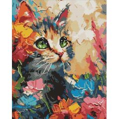 Norimpex Diamentowa mozaika - Puszysty kot 40x50cm