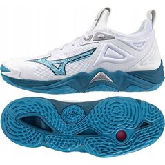 Buty siatkarskie Mizuno WAVE MOMENTUM 3 46 biało niebieskie