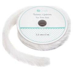 DP Craft Taśma z futrem DPCRAFT 2, 5cm x 2m biały Dalprint