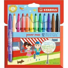 Stabilo FLAMASTRY STABILO POWER MAX PUD. Z ZAWIESZKĄ 12 SZT. 980/12-01