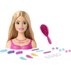 Lalka Barbie Mattel Głowa do stylizacji i akcesoria blond HMD88