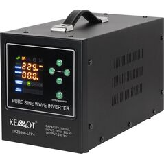 UPS Kemot Zasilacz awaryjny KEMOT PROsinus-1000-LFP4 przetwornica z czystym przebiegiem sinusoidalnym i funkcją ładowania 12V 230V 1000VA/700W