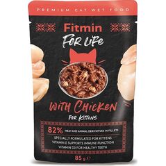 Fitmin  For life saszetka fileciki z kurczakiem w sosie dla kociąt 85g